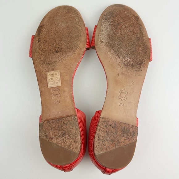 Tory Burch Savannah D’Orsay Flat Sandals in Melon/Coral 9 - Picture 10 of 14